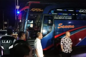 Penumpang Bus Diperiksa Suhu Tubuh