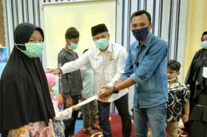 Kadin dan PWI Langsa Santuni Anak Yatim