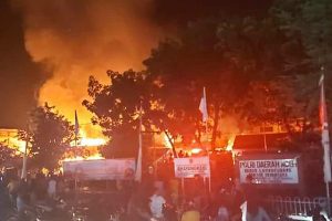 Markas & Asrama Polsek Dewantara Ludes Terbakar