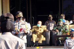 Gelar Pasukan Pendisiplinan Masyarakat Gunakan Masker