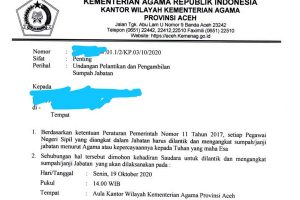 Sst.. Besok ada Badai Mutasi Politis di Kanwil Kemenag Aceh