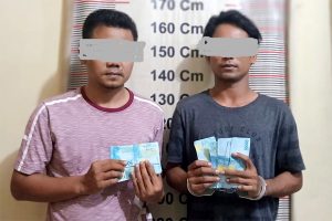 Polsek Padang Tualang, Ciduk Dua Pengedar Uang Palsu Rp50.000