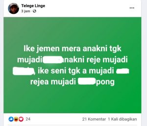 Hina Ulama di Facebook, Pemilik Akun ‘Telege Linge’ akan Dipolisikan