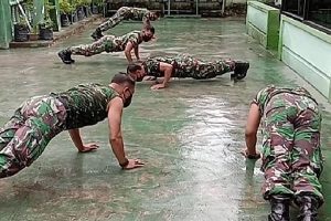 Cegah Corona, Dandim Tamiang Perintahkan Prajurit Senam Setiap Hari