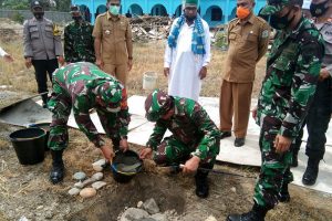 Wabup dan Dandim Aceh Tamiang Letakan Batu Pertama Masjid Sabilul Huda