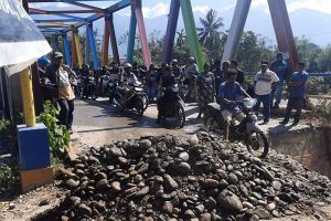 Oprit Jembatan Amblas di Agara Mulai Diperbaiki