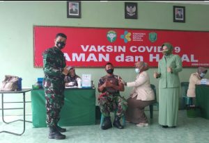 649 Anggota Kodim Aceh Timur Disuntik Vaksin