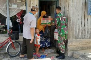 Jumat Berkah Kodim Aceh Timur bagi Sembako Buat Dhuafa