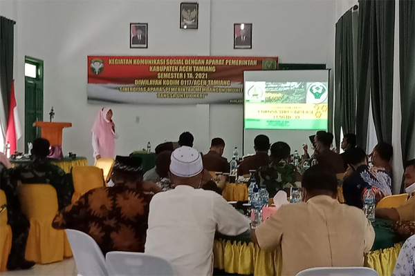 Kodim Aceh Tamiang Komsos dengan Apem