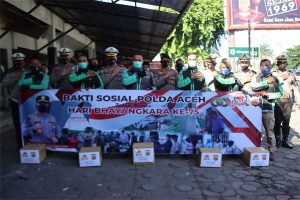 Polda Aceh Bhakti Sosial dengan Ojol