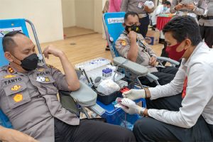 Ratusan Personel Polres Lhokseumawe Donor Darah