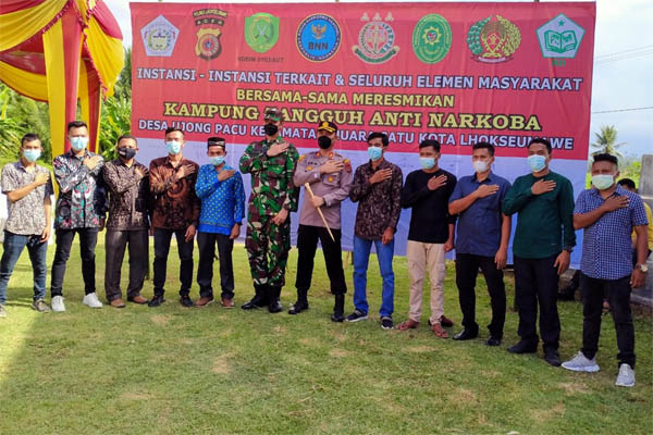 Ujung Pacu Lhokseumawe Resmi Jadi Kampung Tangguh Anti Narkoba SiAGAM