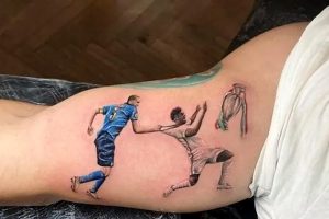 Kenang-kenangan EURO 2020, Aksi Chiellini Tarik Kerah Saka Dijadikan Tato