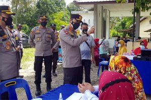 Kapolda Tinjau Vaksin di Gerai Presisi Polsek Indrapuri