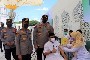 Vaksinasi Merdeka di Masjid Raya Baiturrahman Dipantau Kapolda