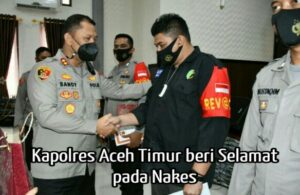 Enam Nakes Polres Aceh Timur Terima Penghargaan