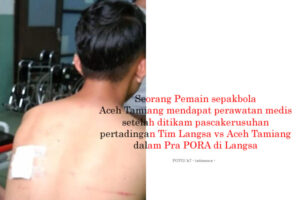 Pra Pora Sepakbola Suporter Baku Hatam, Seorang Pemain Ditikam