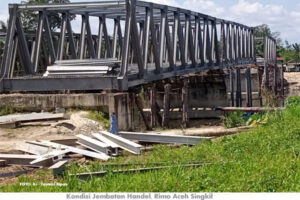 Pengerjaan Jembatan Handel Rimo, Aceh Singkil