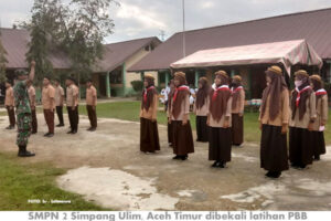 Pramuka SMPN 2 Simpang Ulim Dilatih PBB