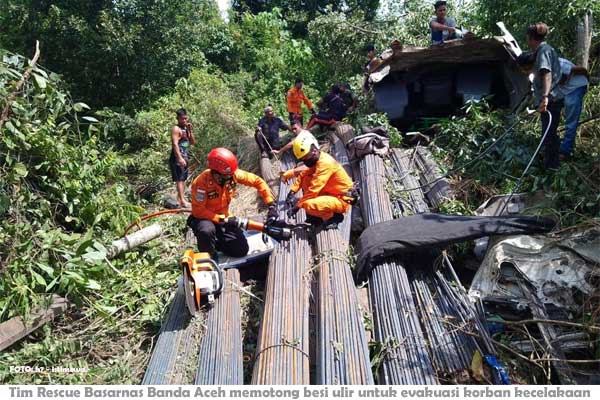 Kecelakaan di Lembah Seulawah, Seorang Warga Medan Tewas Tertimpa Besi Ulir