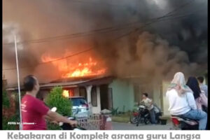 Asrama Guru Gampong PB Tunong Langsa Terbakar