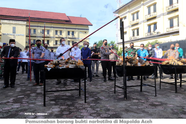 Barang Bukti Narkotika Seberat 545 Kg Dimusnahkan