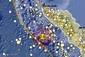 Malam ini, Gempa 5.0 SR Guncang Pulau Weh, Sabang