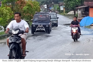Jalan Provinsi Dua Jalur Rimo Langganan Banjir