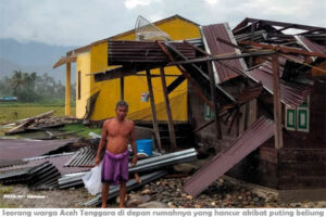 Puluhan Rumah Warga Porakporanda Diterjang Angin di Aceh Tenggara