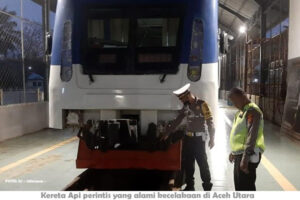 Kereta Api vs Sepeda Motor di Aceh Utara