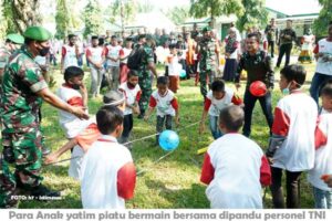 Kodim Aceh Barat Hibur Ratusan Anak Yatim Piatu