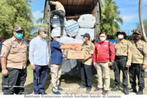 Kemensos Bantu Korban Banjir Langsa dan Tamiang