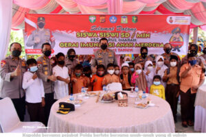 Kapolda Aceh Semangati Anak-anak di Darul Imarah Ikut Vaksin