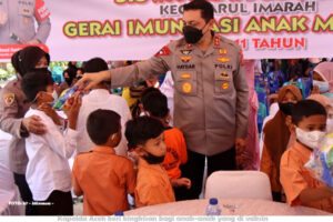 Kembali, Ribuan Anak SD dan Remaja Divaksin di Aceh Besar