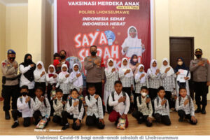 Kapolda Kagum, Orang Tua Rela Antar Anak Vaksin