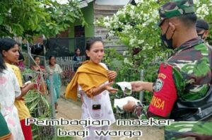 Pembagian Masker Antisipasi Covid-19 Varian Baru