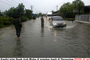 Jalan Medan-Banda Aceh Terendam Banjir di Timur