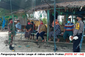 Pengunjung Wisata Pantai Leuge Diimbau Prokes