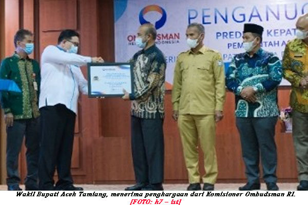 Aceh Tamiang Raih Penghargaan dari Ombudsman RI