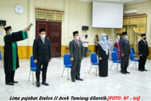 Wabup Lantik Lima Pejabat Eselon II Aceh Tamiang