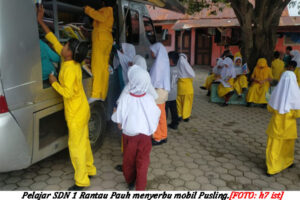 Mobil Pusling Aceh Tamiang Sambangi Sekolah