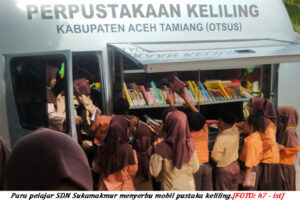 Pelajar SDN Sukamakmur Antusias Sambut Pusling