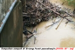 Warga Julok Minta Sampah Krueng Punti Dibersih