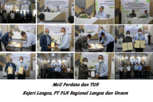 Kejari Langsa, PT PLN Regional Langsa dan Unsam Tandatangani MoU Perdata dan TUN