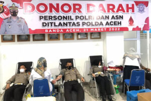 Dit Lantas Polda Aceh Kumpulkan 47 Kantong Darah