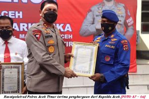 Kasat Polairud Aceh Timur Dapat Penghargaan