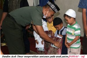Kodim Aceh Timur Santuni Anak Yatim Piatu
