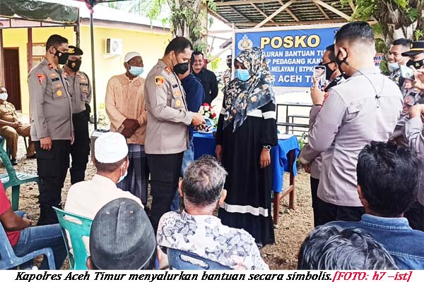 PKL dan Nelayan Dapat Bantuan Polres Aceh Timur