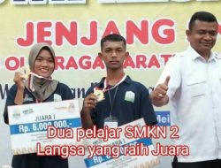Dua Siswa SMKN 2 Langsa Juara Karate KOSN