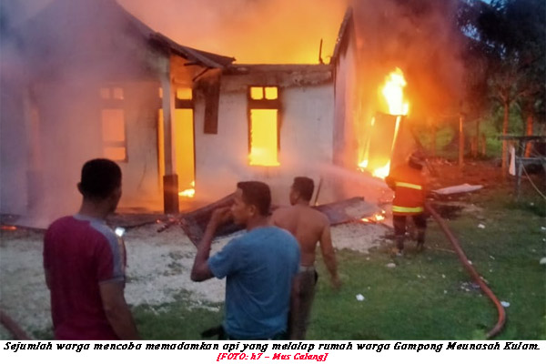 Rumah Warga di Sampoinet Terbakar Jelang Magrib